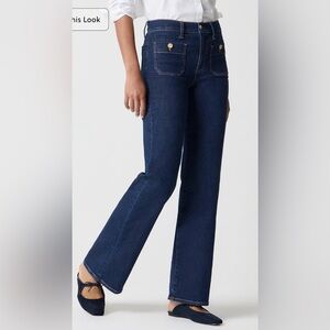 J.Crew Factory Slim Wide-Leg Sailor Jean in All-Day Stretch - Size 24